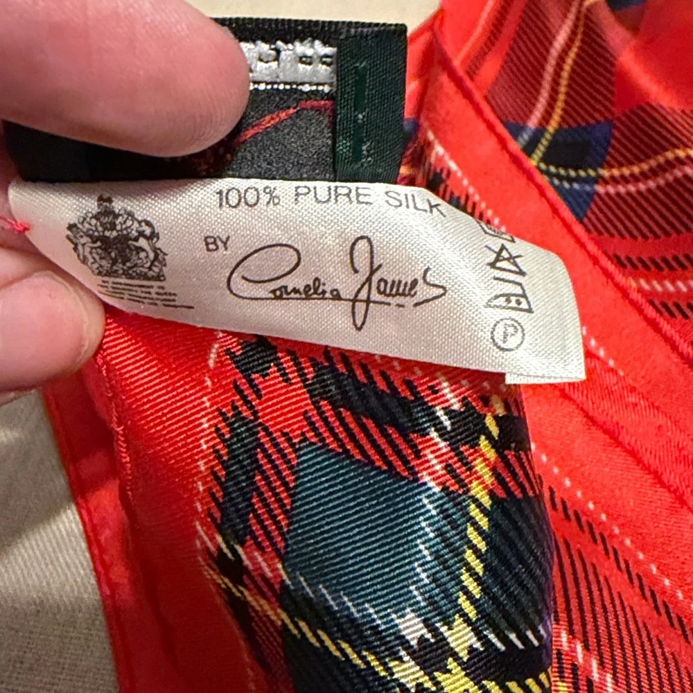 Vintage Scottish Silk Scarf